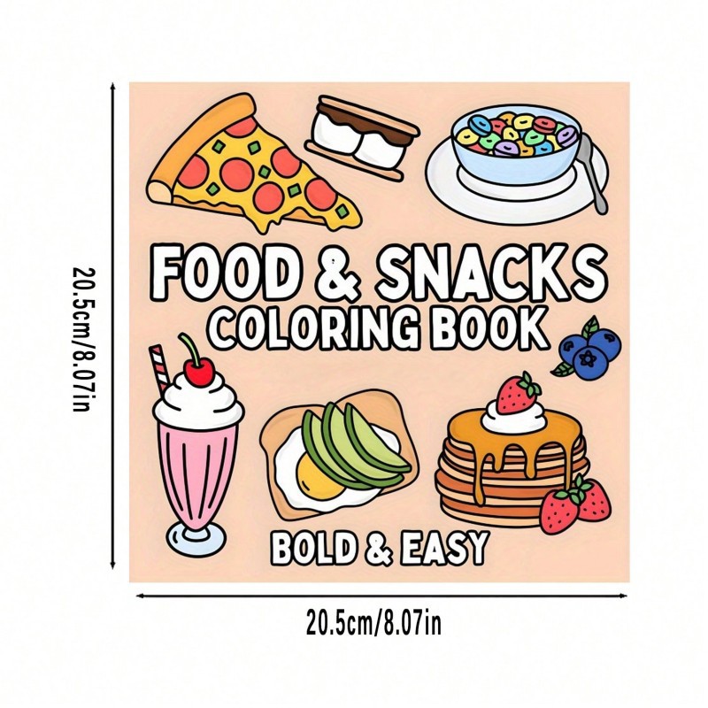 Food Snacks Coloring Book - Novo Livro de Colorir com Tema