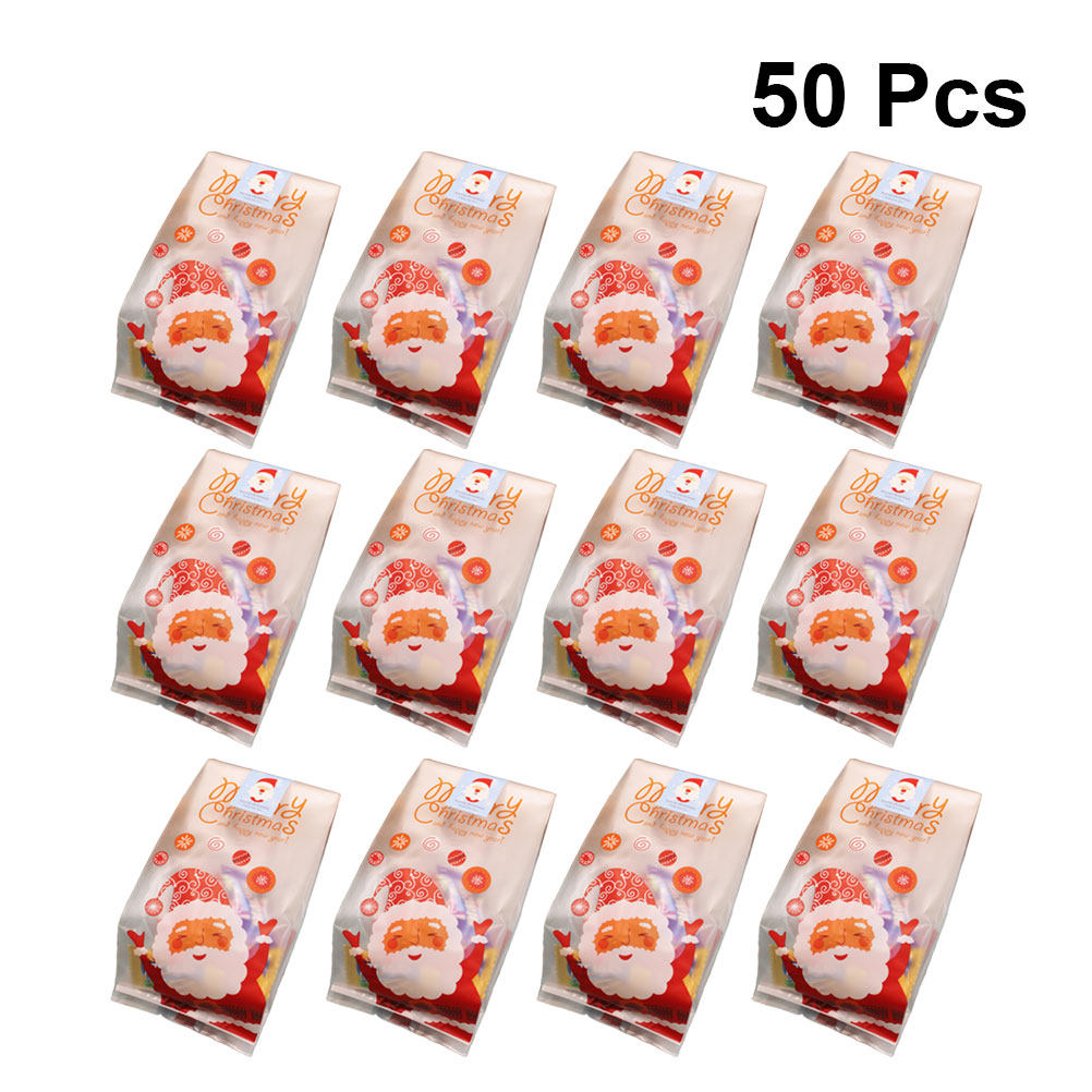 Xmas Food Snacks - 50 Sacos Plásticos para Confeitaria com