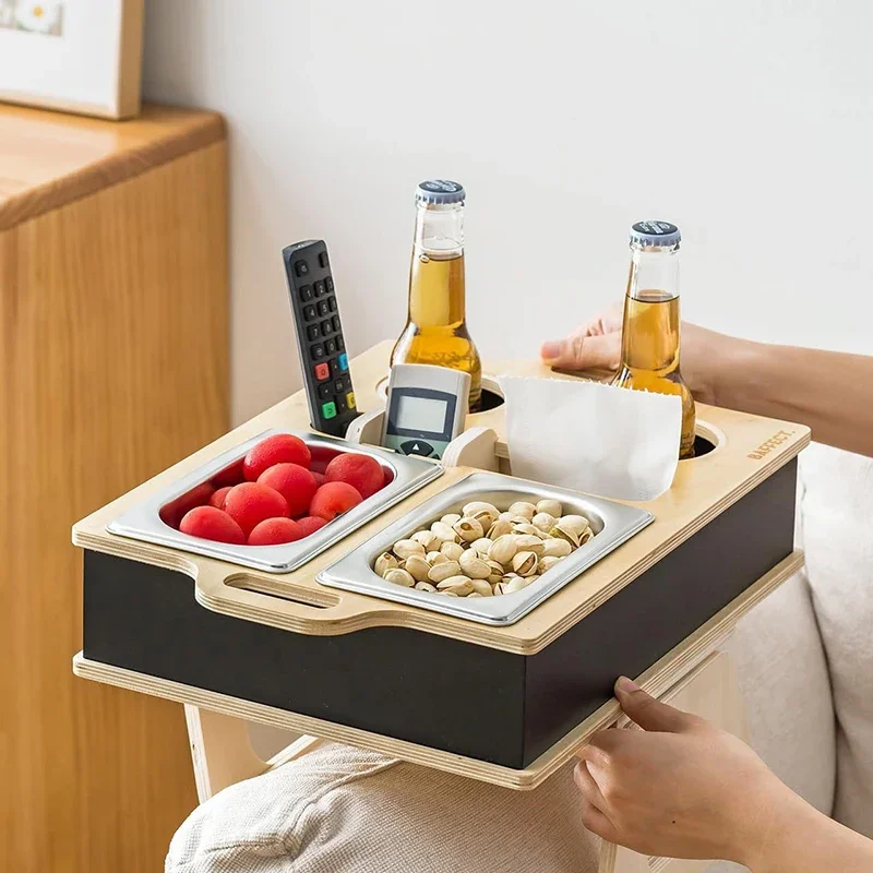 Food Drink Snacks - Bandeja retangular de bambu, suporte de