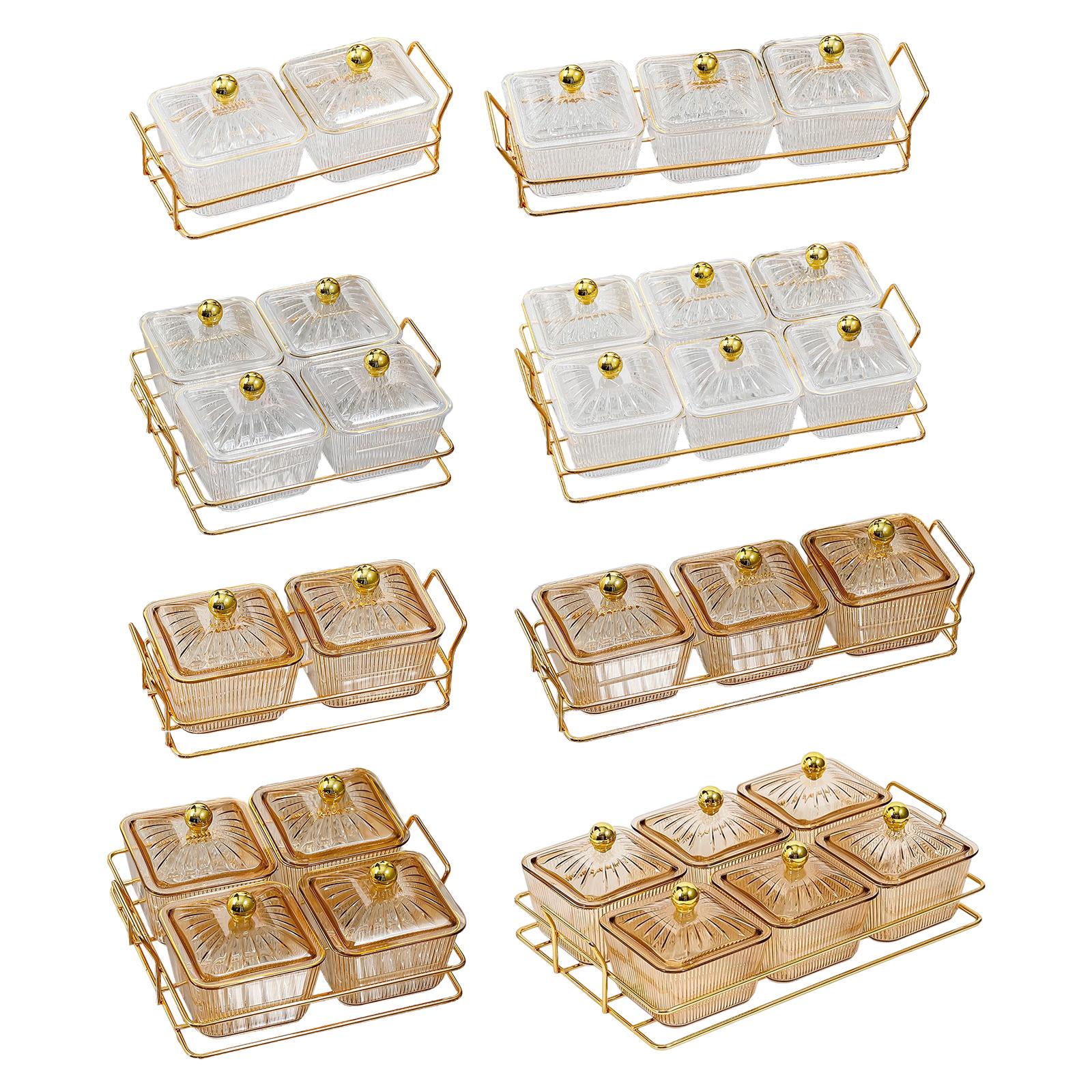 Food Platter Snacks - Criativo Dividido Serving Platter com Tampa,