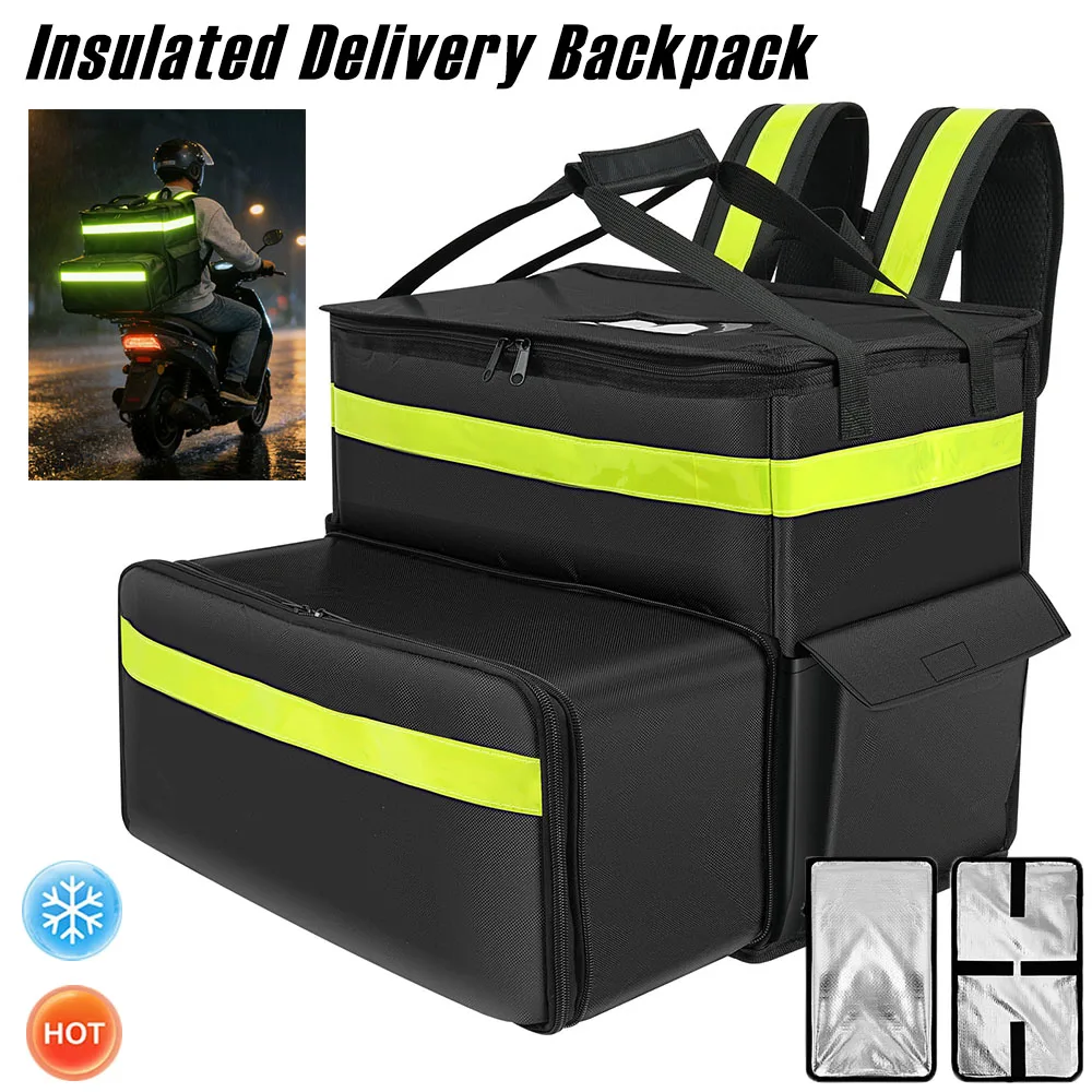 Food Snacks Delivery - Mochila Térmica Isolada para Entregas, Grande