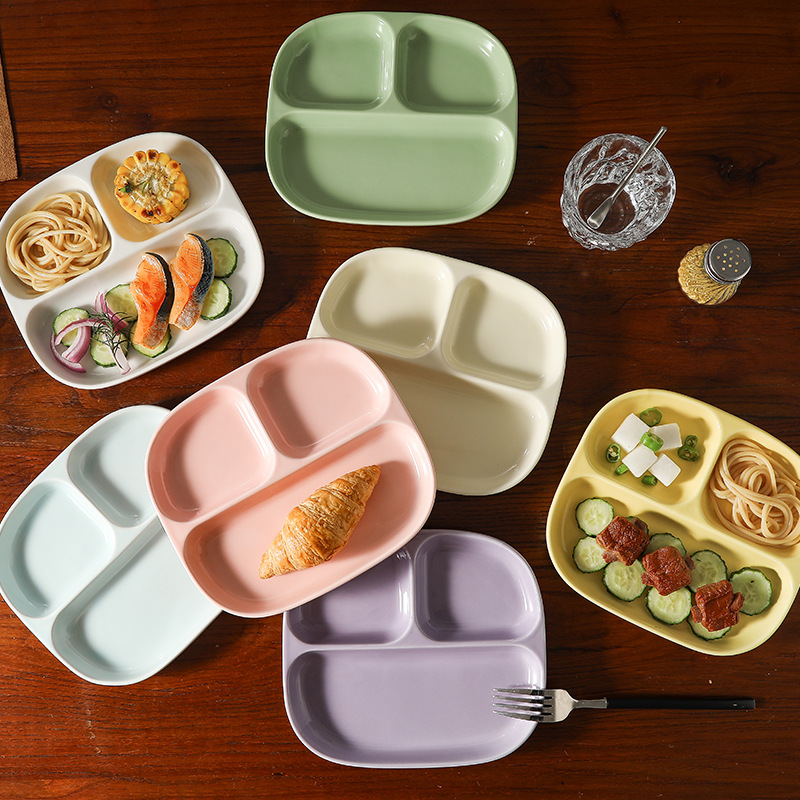 Prato de Cerâmica com Três Div - Food Snacks For Weight Loss avaliação e preço
