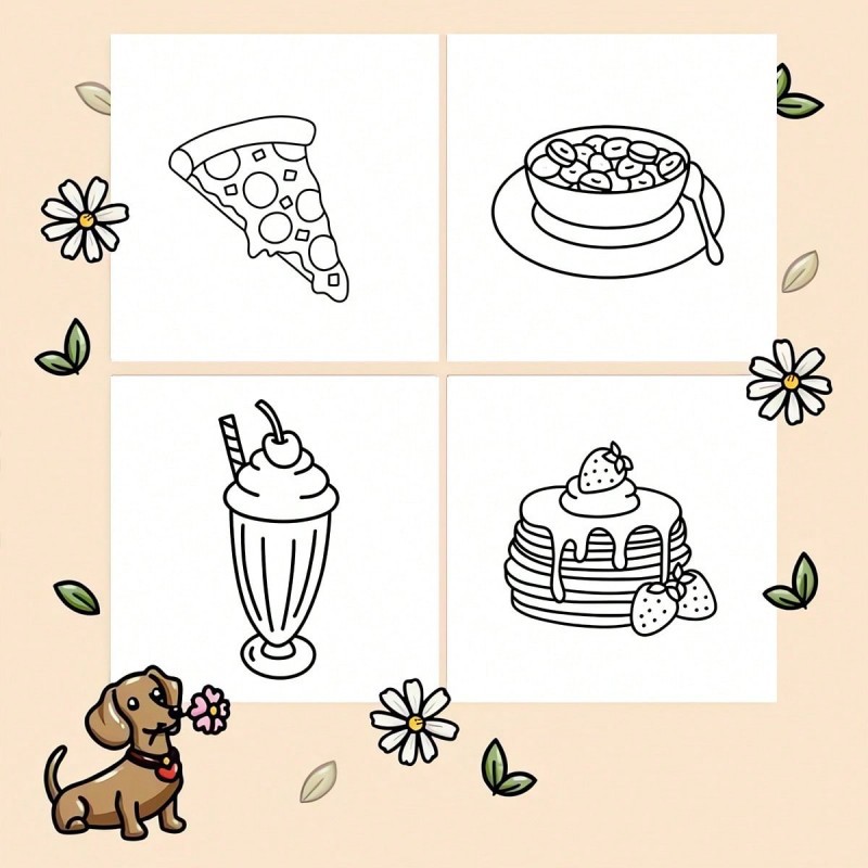 Novo Livro de Colorir com Tema - Food Snacks Coloring Book avaliação e preço