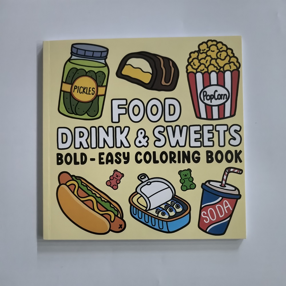 Livro para colorir de alimento - Food Snacks Coloring Book avaliação e preço