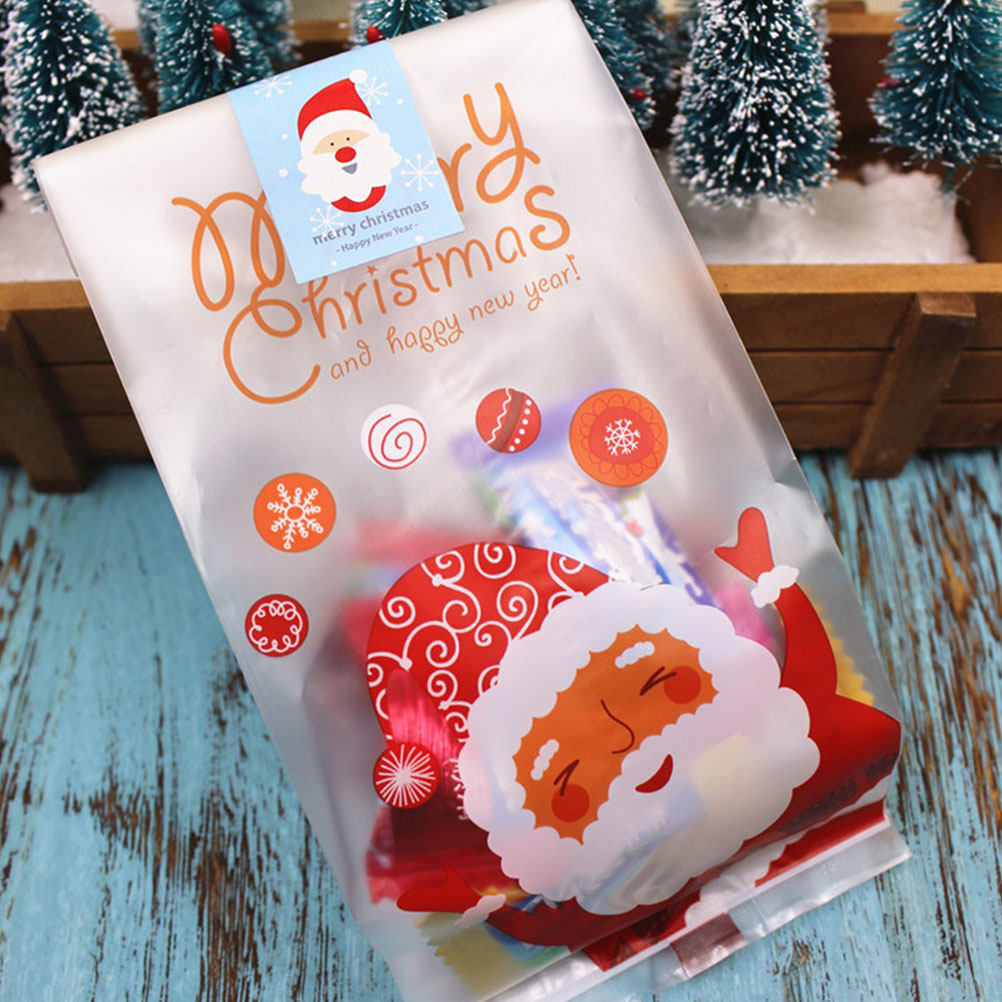 50 Sacos Plásticos para Confei - Xmas Food Snacks avaliação e preço