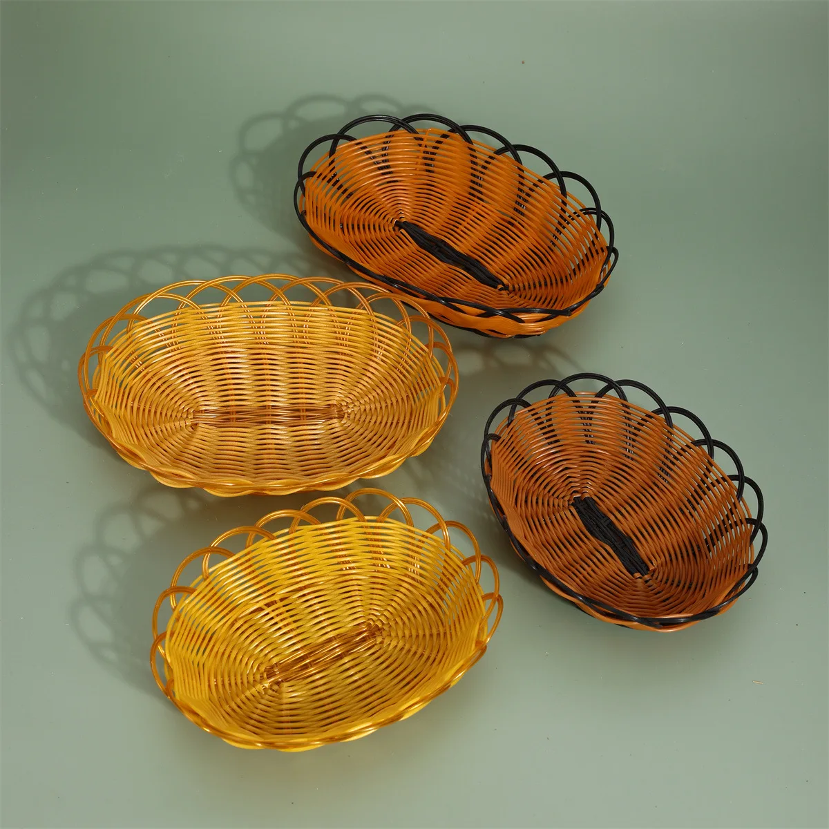 Cesta tecida redonda para casa - Food Snacks Indian avaliação e preço