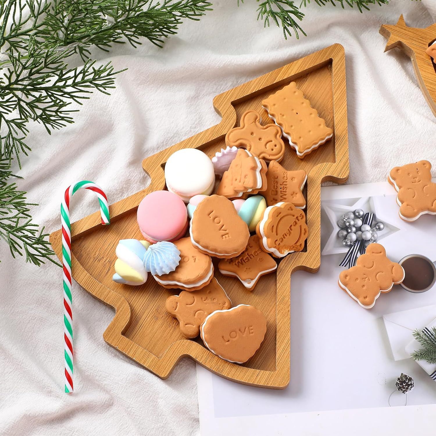 Bandeja de servir em forma de  - Xmas Food Snacks avaliação e preço