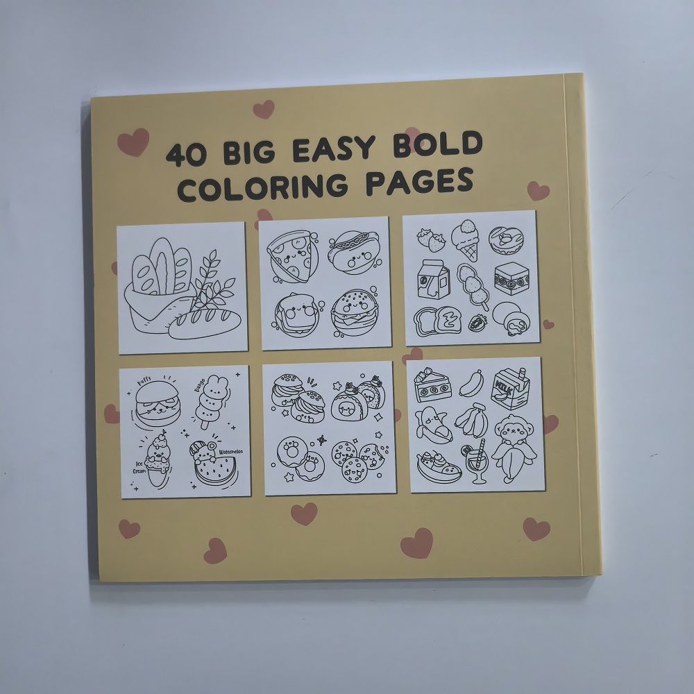 Livro para colorir fácil e ous - Food Snacks Coloring Book avaliação e preço