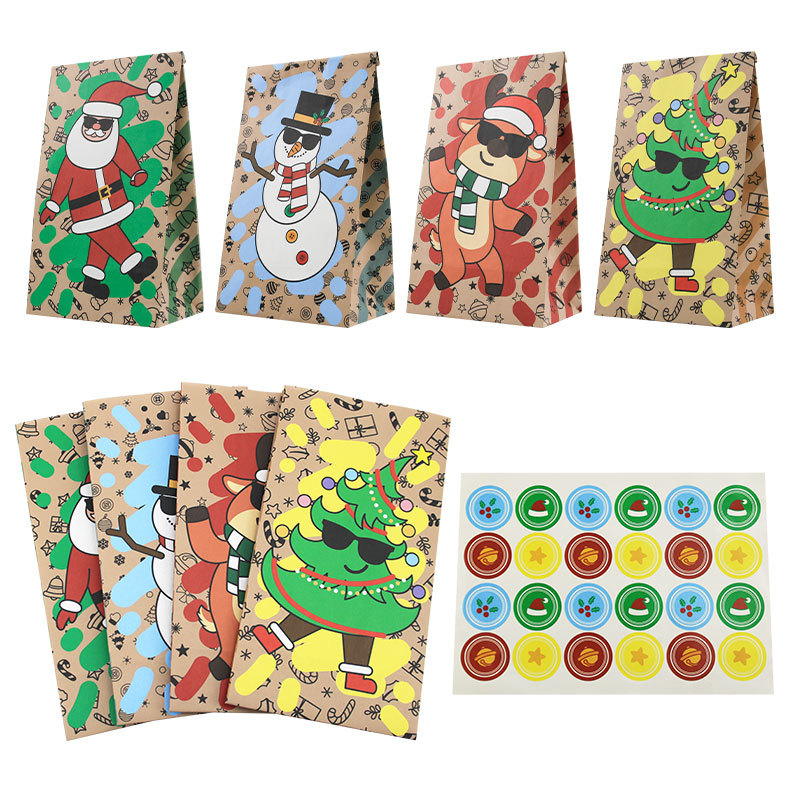 Sacolas de Papel para Natal 24 - Xmas Food Snacks avaliação e preço