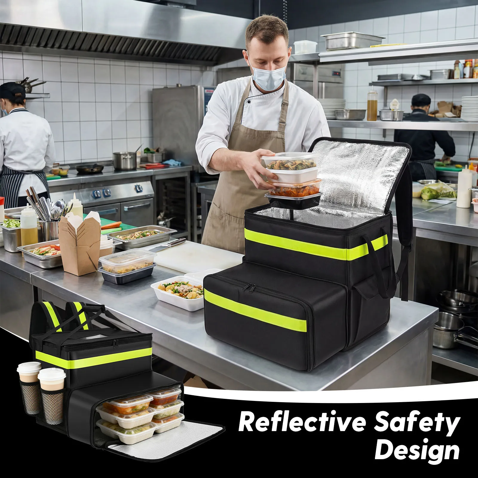 Mochila Térmica Isolada para E - Food Snacks Delivery avaliação e preço