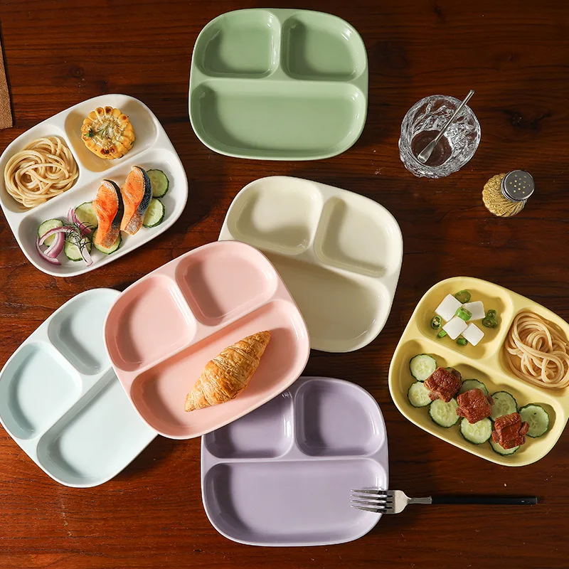 Prato de Cerâmica com Três Div - Food Snacks For Weight Loss avaliação e preço