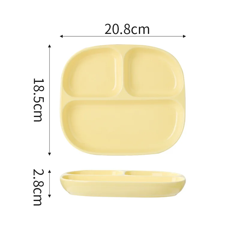 Prato de Cerâmica com Três Div - Food Snacks For Weight Loss avaliação e preço