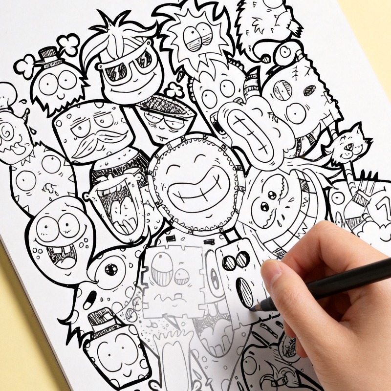 Livro de Colorir Desenhado à M - Food Snacks Coloring Book avaliação e preço