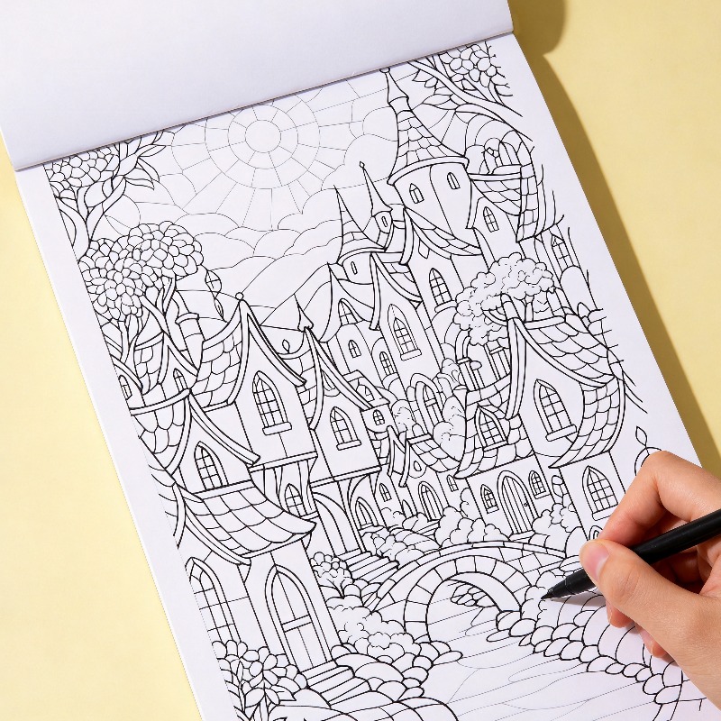 Livro de Colorir Desenhado à M - Food Snacks Coloring Book avaliação e preço