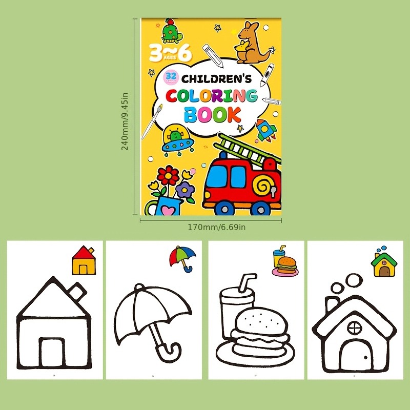Livro de Desenho Infantil, Con - Food Snacks Coloring Book avaliação e preço